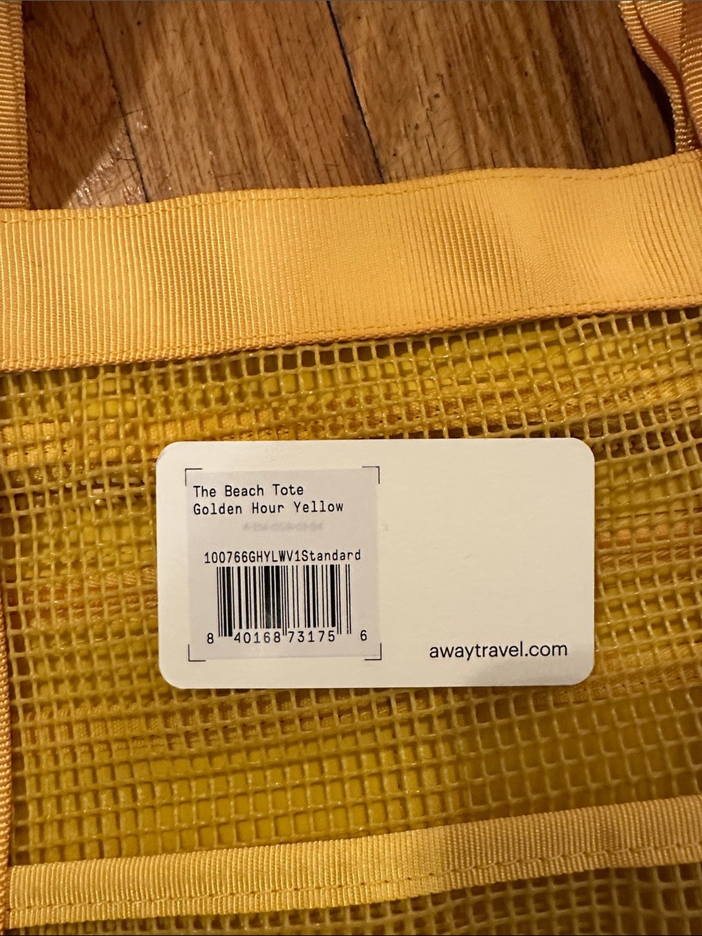 NWT Away Beach Tote in Golden Hour Yellow - Picture 11 of 11